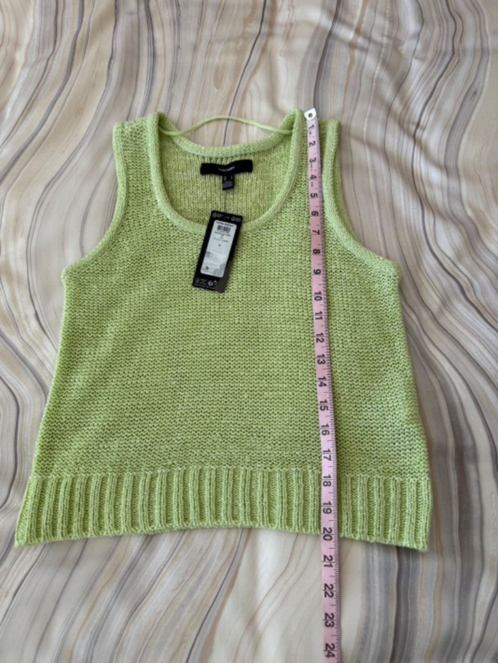 NEW! Vera Moda "Charity" Scoop Neck Knit Tank Reed Green Size Small - Picture 14 of 15